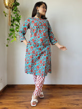 New Exclusive Hand  block printed Stitched Cotton  Kurtis with Pant